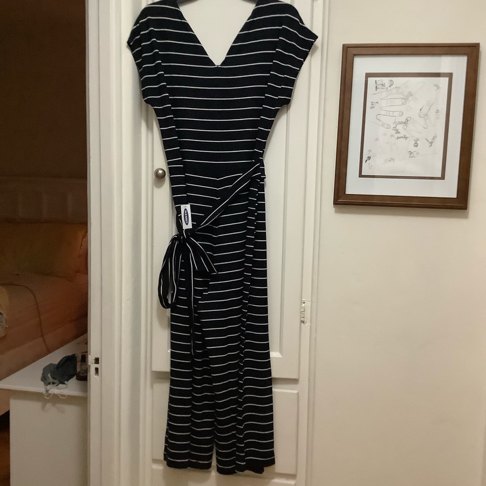 Old Navy Tie-Belt Dolman-Sleeve Jumpsuit Sz M